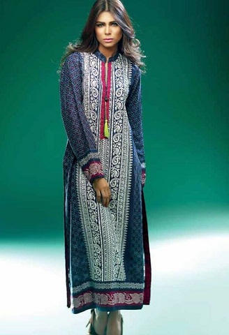 Pakistan Baskılı Kurta Tasarım