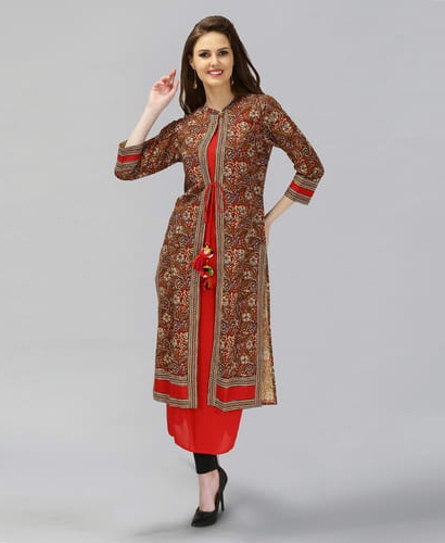 Baskılı Çift Katlı Kurti