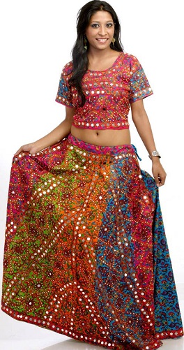 Rajasthani Baskı Lehenga