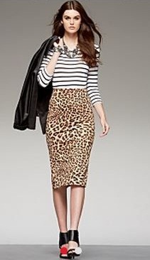 Leopardo rašto sijonas