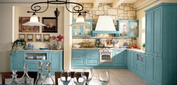 ντουλάπια κουζίνας provence ανοιχτό μπλε