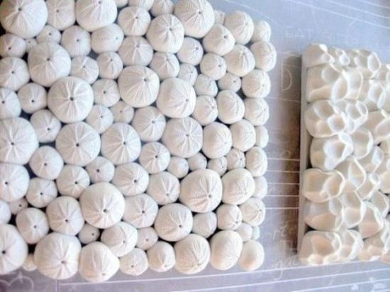 Πουριστική διακόσμηση τοίχου με περιβλήματα αχινού