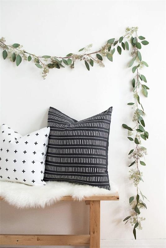 πουριστική χριστουγεννιάτικη διακόσμηση diy ευκάλυπτος γιρλάντα