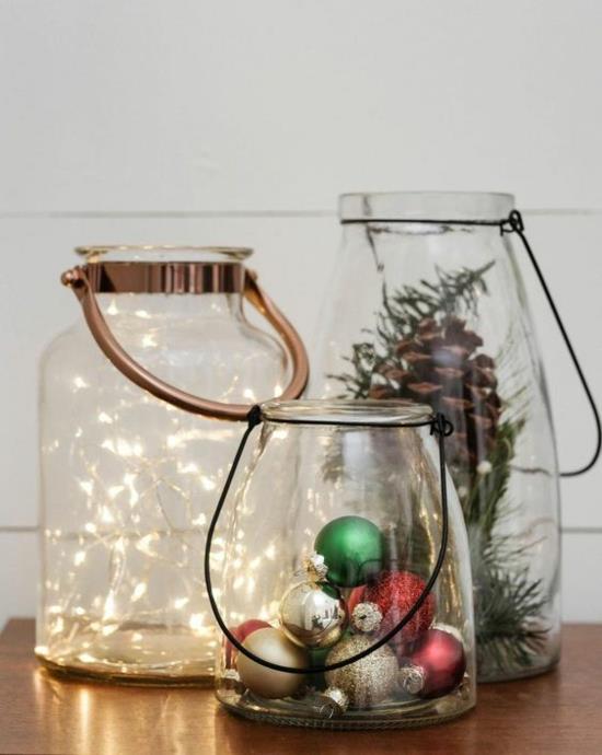 Πουριστική χριστουγεννιάτικη διακόσμηση γυαλιά νεράιδα φώτα χωνάκια