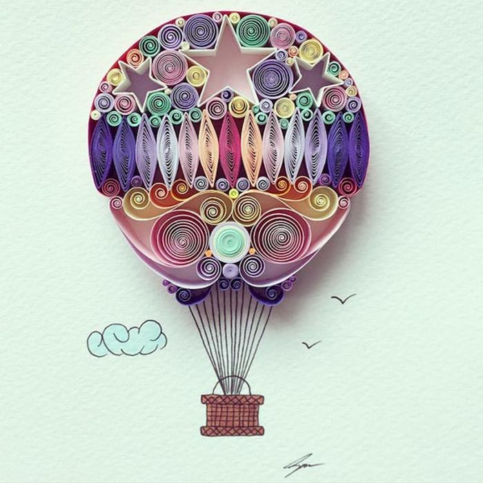 χαρτί τέχνης χαρτί πτυσσόμενο πολύχρωμο μπαλόνι τέχνης