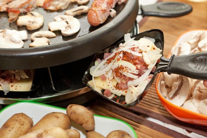 Συνταγές Raclette στρογγυλά μανιτάρια από κρέας