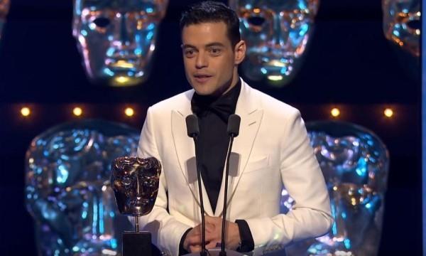 τελετή απονομής του rami malek bafta
