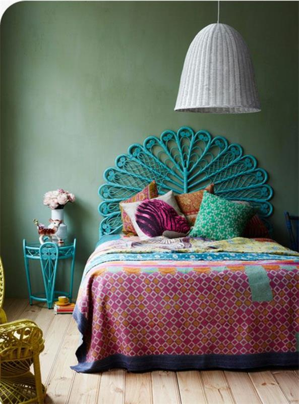 κρεβάτια μπαστούνι ιδέες χρώματα υφασμάτινα στολίδια