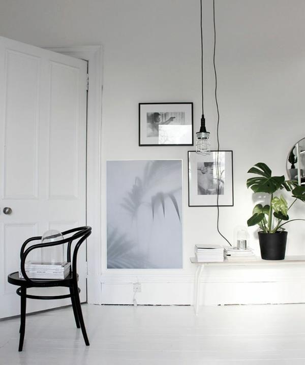 ιδέες εσωτερικού σχεδιασμού σχεδιασμός τοίχου με εικόνες τοίχου χρώμα λευκό