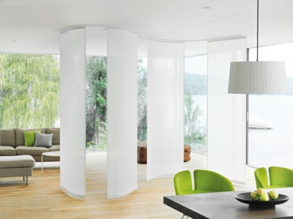 διαχωριστικό δωματίου γυαλί μοντέρνο ανοιχτό καθιστικό σαλόνι μοντέρνα επίπλωση
