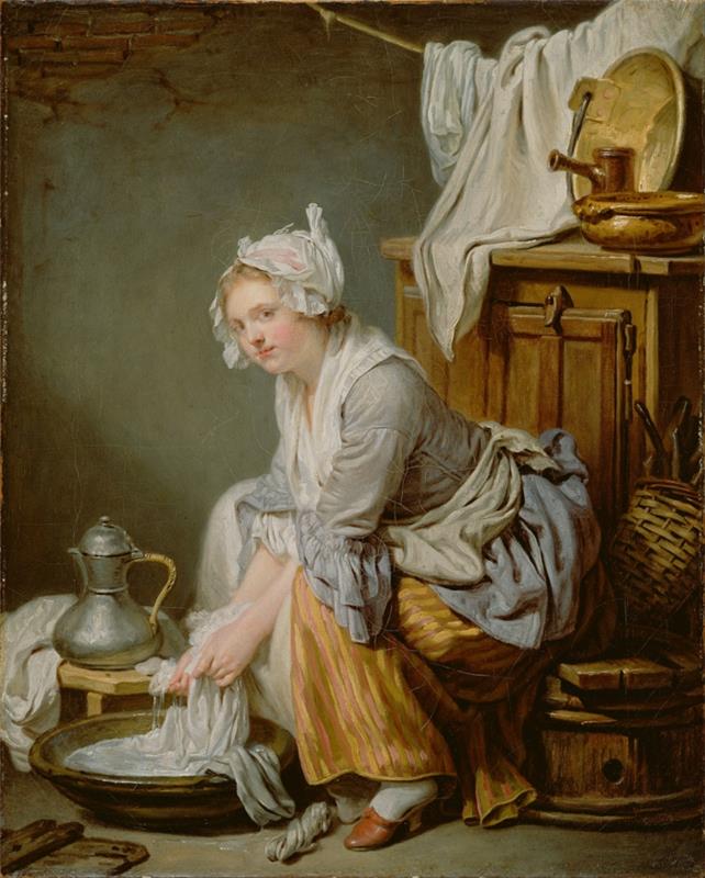 ρεαλισμός καμβάς τέχνης Jean Baptiste Greuze the laundress