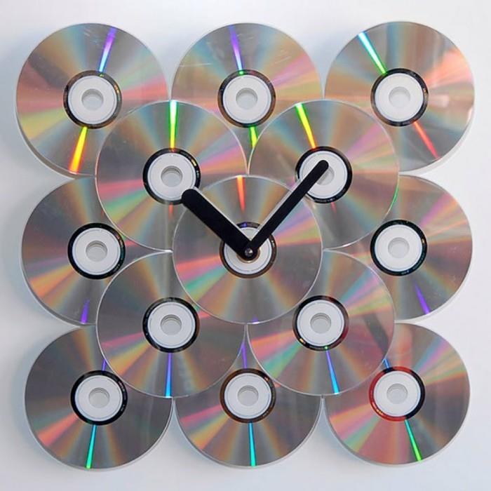 ανακύκλωση bastelin με cds ανακύκλωση ιδέες διακόσμηση τοίχου ιδέες κηροπήγιο tinker με παιδικό ρολόι τοίχου