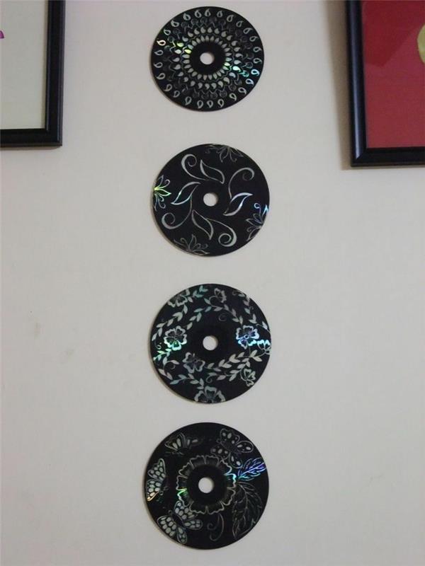 ανακύκλωση μπαστέλι με ιδέες ανακύκλωσης cd ιδέες διακόσμησης τοίχων φτιάξτε τον καμβά μόνοι σας