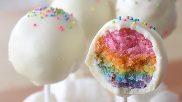 Rainbow Cake Pops Προετοιμάστε τη συνταγή ζύμης