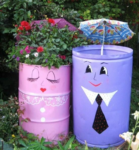 Φτιάξτε μόνοι σας διακόσμηση κήπου με βαρέλι βροχής