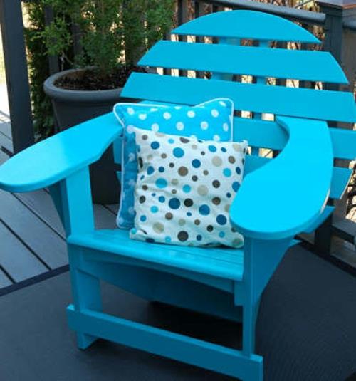 καρέκλα χαλάρωσης στον κήπο μπλε έπιπλα σετ ξύλο