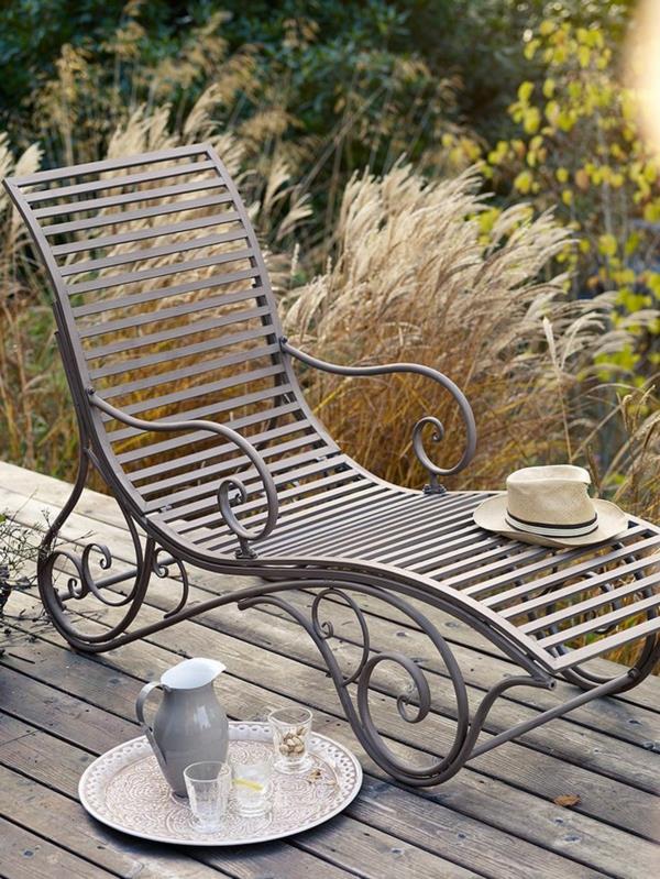 χαλαρώστε ξαπλώστρα κήπο καταστρώματα ξύλινη βεράντα πίνοντας τσάι γωνιά χαλάρωσης