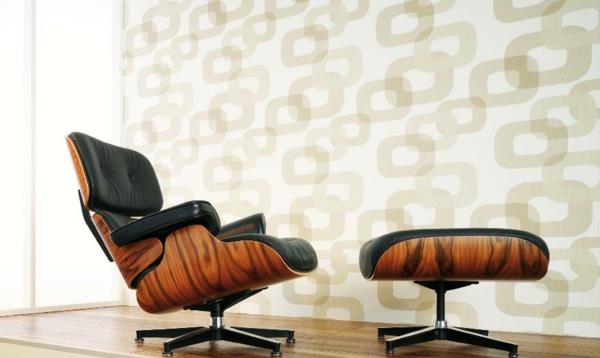 ρετρό ταπετσαρία μοτίβο γεωμετρική eames ξαπλώστρα