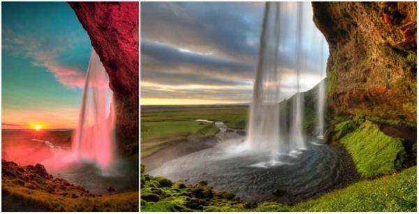 ρομαντικό Σαββατοκύριακο καταρράκτης Seljalandsfoss