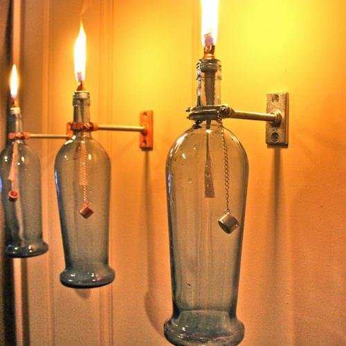 ρομαντικός λαμπτήρας φωτισμού φτιάξτε μόνοι σας μπουκάλια λαμπτήρα αερίου