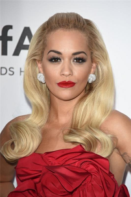 ρομαντικά κουρέματα ξανθά μαλλιά rita ora