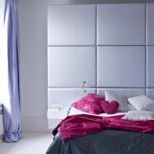 ρομαντικά υπνοδωμάτια σχεδιάζει ροζ μοβ μοτίβα μοντέρνα θηλυκά