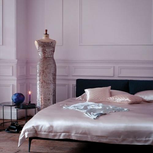 ρομαντικά σχέδια κρεβατοκάμαρας ροζ μεταξωτό υφασμάτινο κερί χαριτωμένο