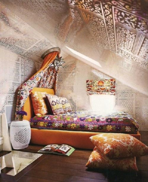 ρομαντικά υπνοδωμάτια πολύχρωμα με όμορφα σχέδια πλακιδίων