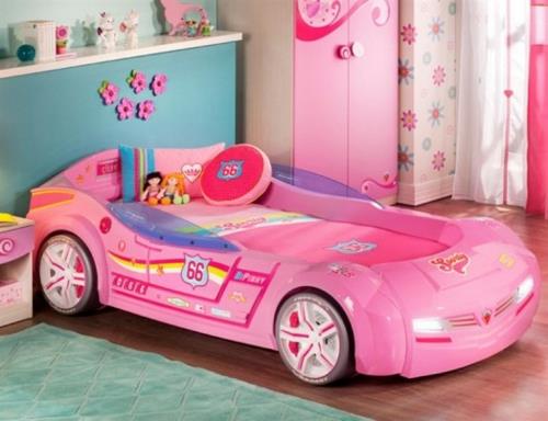 ροζ κρεβατάκι αυτοκινήτου σχεδιασμός παιδικού σταθμού