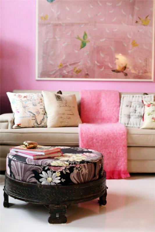 ροζ ροζ εσωτερική διακόσμηση ροζ συνδυασμός διακοσμητικών αντικειμένων