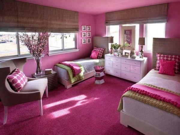 ροζ υπνοδωμάτιο δίκλινο δωμάτιο
