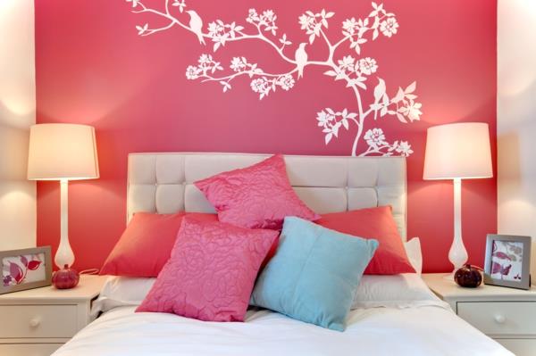 ροζ μαξιλαροθήκη αυτοκόλλητο τοίχου
