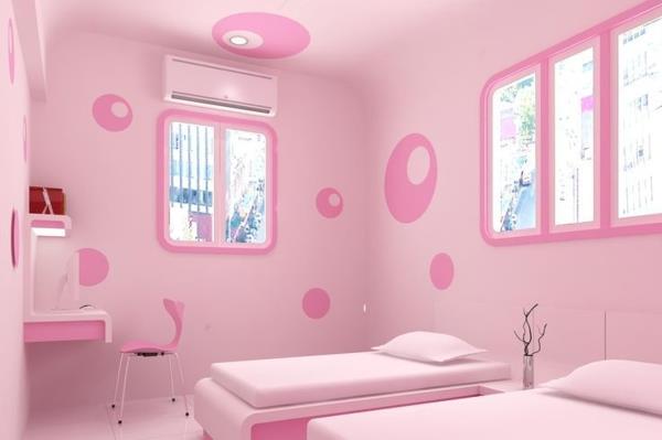 μινιμαλιστικό ροζ υπνοδωμάτιο