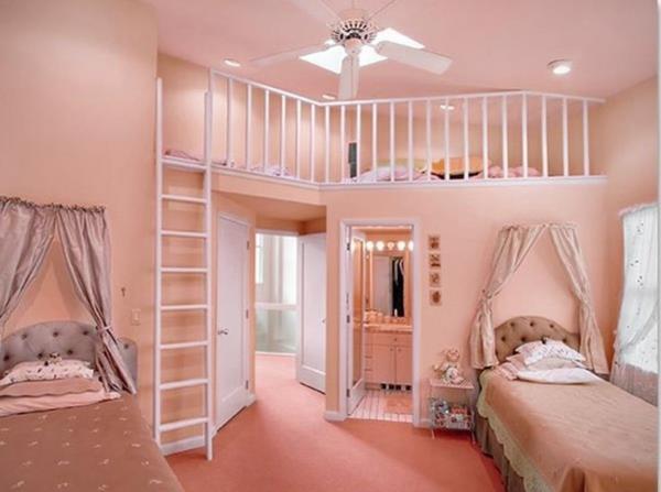 ροζ υπνοδωμάτιο φυσικό χρώμα