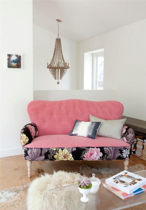 ροζ καναπές μαξιλάρια επικαλυμμένα έπιπλα και σαλόνι λευκά έπιπλα