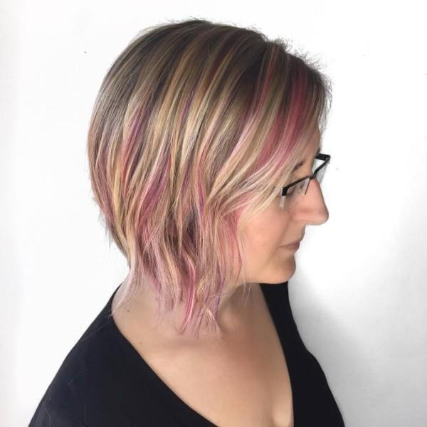 ροζ και ξανθιά - χτενίσματα λεπτά μαλλιά