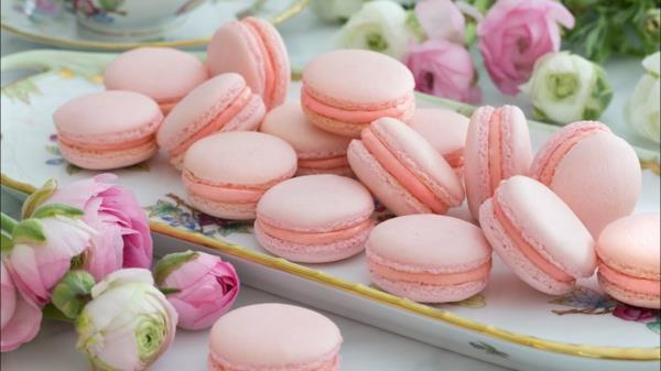 ροζ γαλλικά macarons καλοκαίρι