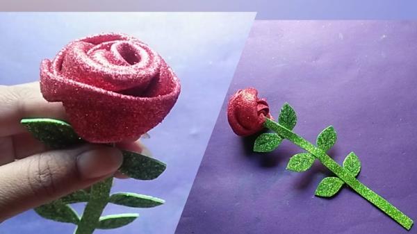 Φτιάξτε τριαντάφυλλο με αφρώδες λάστιχο