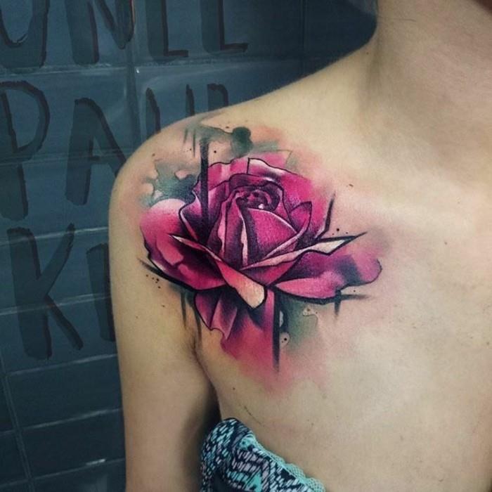 τριαντάφυλλο τατουάζ ιδέα ώμου