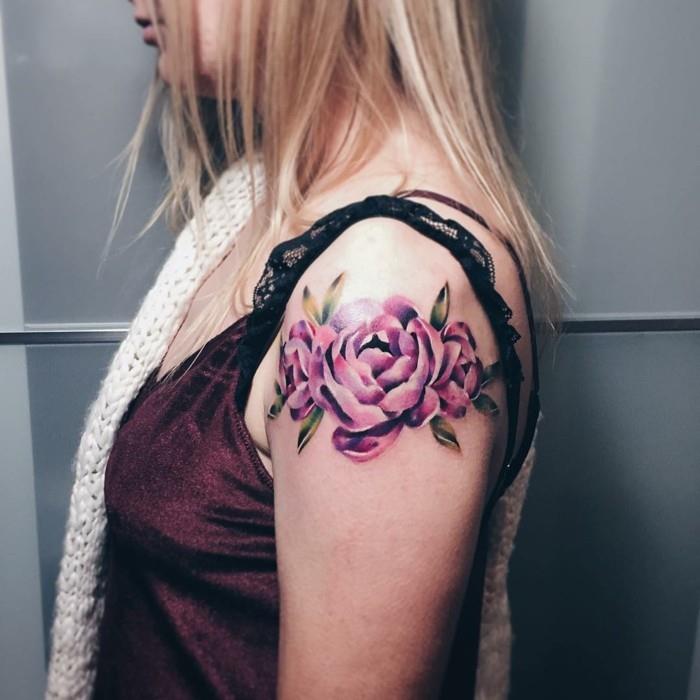 τριαντάφυλλα ακουαρέλα τατουάζ γυναίκες τατουάζ