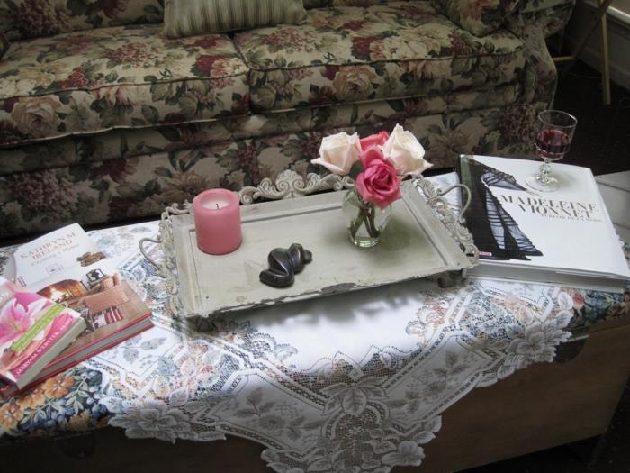 τριαντάφυλλο διακόσμηση μικρό γυάλινο βάζο vintage διακόσμηση τραπεζιού