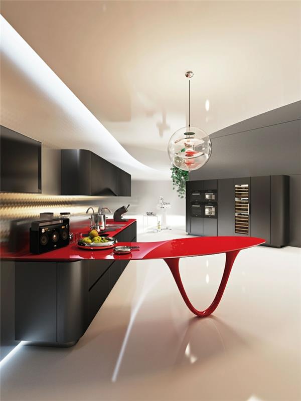 κόκκινες σχεδιάστριες κουζίνες μοντέρνες κουζίνες ιταλική σχεδίαση αυτόματης έμπνευσης