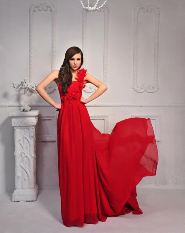 κόκκινο φόρεμα μακριά βραδινά φορέματα πάρτι