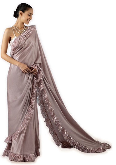 Manish Malhotra Şifon Fırfır Sari