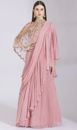 Fırfır Lehenga Sari