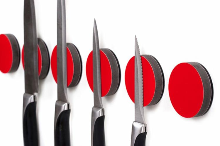 στρογγυλό μαχαίρι μαγνητική ταινία κόκκινα αξεσουάρ κουζίνας