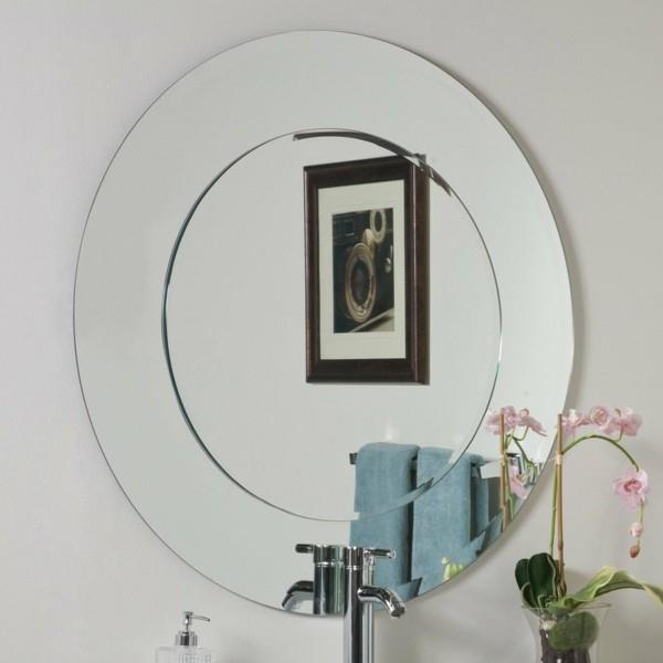 στρογγυλός καθρέφτης μπάνιου μοντέρνος καθρέφτης τοίχου ορχιδέα