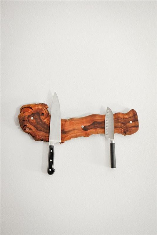 ρουστίκ μαγνητική ταινία DIY για μαχαίρια φτιάξτε μόνοι σας Οδηγίες για αξεσουάρ κουζίνας