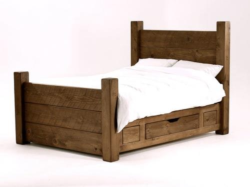 ρουστίκ κρεβάτι σχέδια ξύλινα κρεβάτια κουφώματα λευκά κλινοσκεπάσματα
