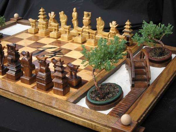 κομμάτια σκακιού χειροποίητο ξύλο ευγενές ιαπωνικό